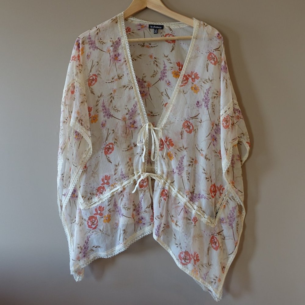 Le Chateau Boho Floral Blouse Size L / XL